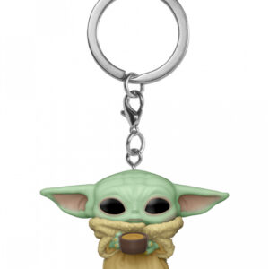 Baby Yoda the Child mit Tasse Schlüsselanhänger Funko Pocket POP!