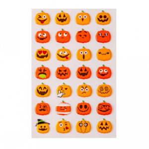 3D Halloween Kürbis Aufkleber & Halloween Sticker