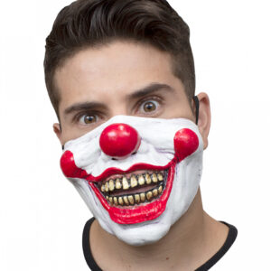 Clown Halbmaske aus Latex  Halloween Maske