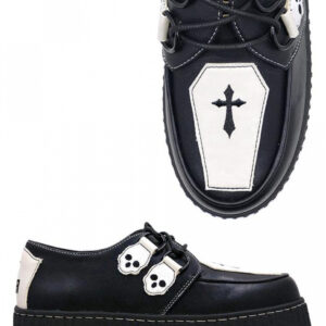Schwarze Coffin Creepers Schuhe  Fashion Accessoire 40