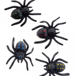 Schwarze Spinnen mit Saugnapf 4 Stück bestellen ✮