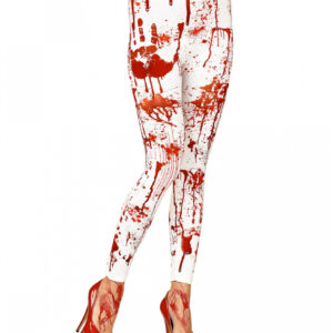Leggins mit Blut-Spritzern  blutiges Kostüm Zubehör L/XL