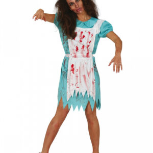 Blutbesudeltes Zombie Krankenschwester Kostüm ? L