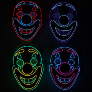 Beleuchtete Clown LED Maske ★