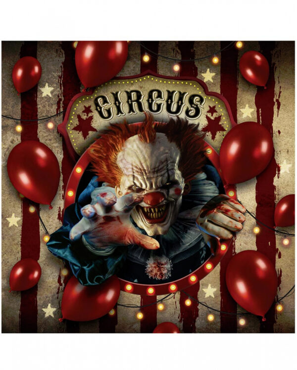 Horror Clown Zirkus Servietten 12 St. ★ kaufen