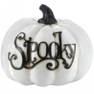 Weißer Spooky Halloween Kürbis 20x16 cm ordern
