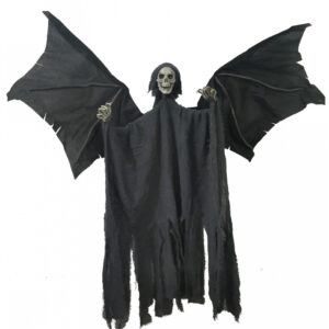 Grauer Skelett Reaper mit Flügel 90cm kaufen