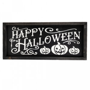 „Happy Halloween“ Wandbild mit Gravur 41cm als Deko