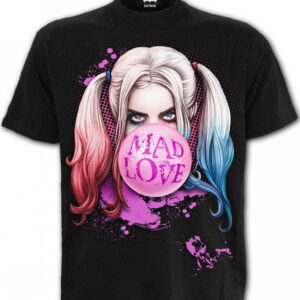 Mad Love Harley Quinn T-Shirt Schwarz für Suicide Squad Fans XXL