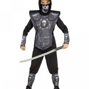 Totenkopf Ninja Kinder Kostüm für Fasching kaufen! L