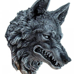 Grauer Wolf Wandbild 30cm ★ Gothic Deko