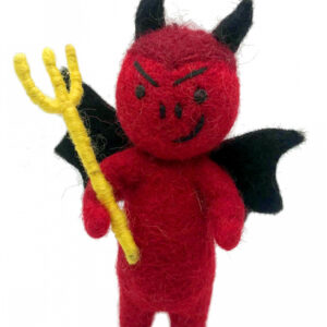Halloween Teufel mit Dreizack aus Wollfilz ordern!