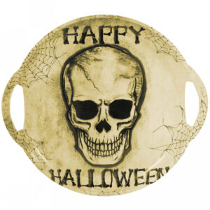 Halloween Totenschädel Tablett mit Griffen 30cm ★