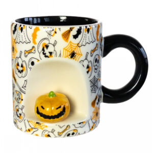 Halloween Motiv Tasse mit Mini Kürbis  Geschenkartikel