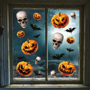 Halloween Pumpkin & Totenkopf Fenster Sticker ?