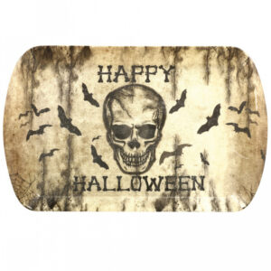 Happy Halloween Totenkopf Tablett fürs Halloween Buffet