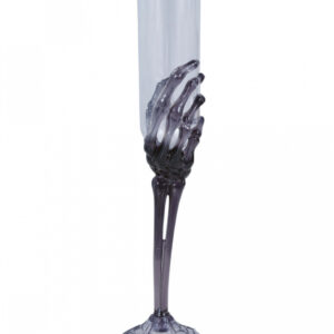 Sektglas mit Schwarzer Skeletthand 25cm ordern ?