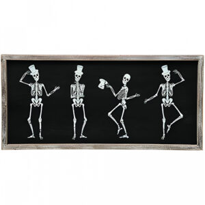 Wandbild feiernde Skelette 20cm für Halloween