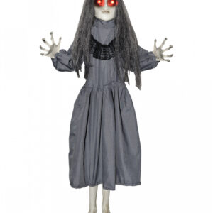 Schwarzes Gothic Mädchen mit leuchtenden Augen Hängefigur 80cm ★
