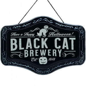 Dekoschild Black Cat Brewery aus Zinn 37cm kaufen