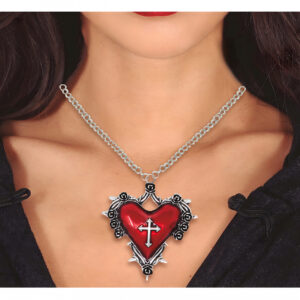 Rote Gothic Herz Medaillon Halskette bestellen ✓