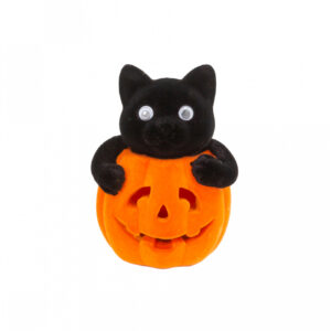 Katze im Halloween Pumpkin Orange 11 cm ★