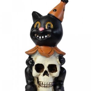 Vintage Skull Katze Dekofigur 8 cm ★