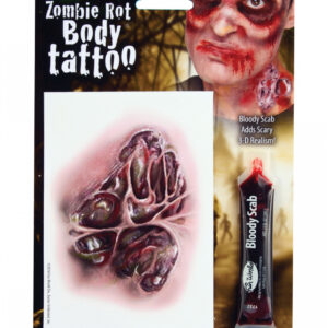 SFX Tattoo Zombie Rot  Halloween Schminke