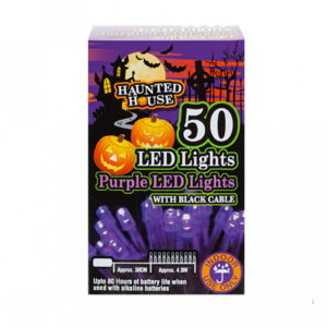 Lila Lichterkette mit 50 LEDs 5m  JETZT ordern!