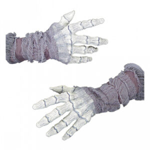 Skelett Handschuhe Weiß mit Stofffetzen ?