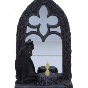 Magischer Spiegel mit Katze & Kerze 21cm als Geschenkidee!
