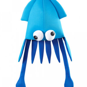 Tintenfisch Mütze Blau   Kraken Hut für Fasching