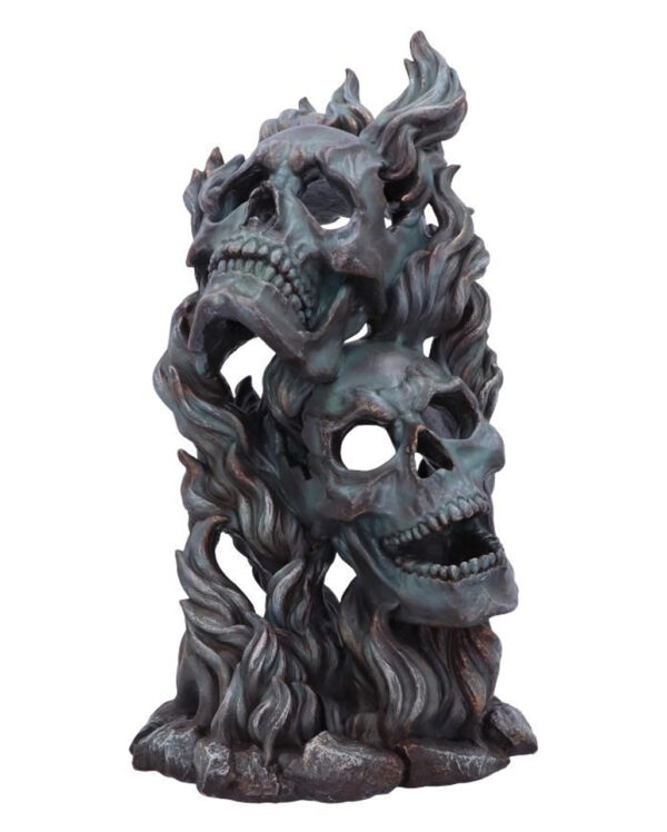 comedy and tragedy skull ornament komoedie und tragoedie totenkopf skulptur gothic totenschaedel deko 56318