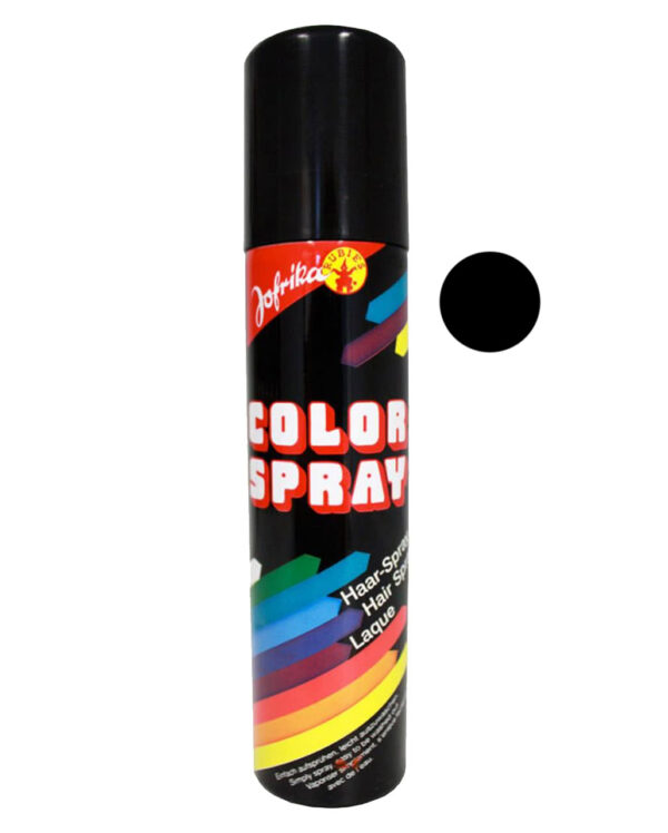 farbiges haarspray schwarz haarspray zum kurzfristigen faerben von echthaar und peruecken schwarzes haarspray 12874
