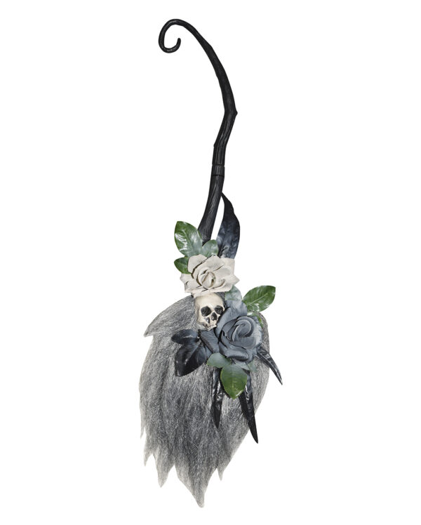 gekruemmter hexenbesen als haengedekoration 90cm ornate witch broom hanging decoration halloween hexen deko 56017