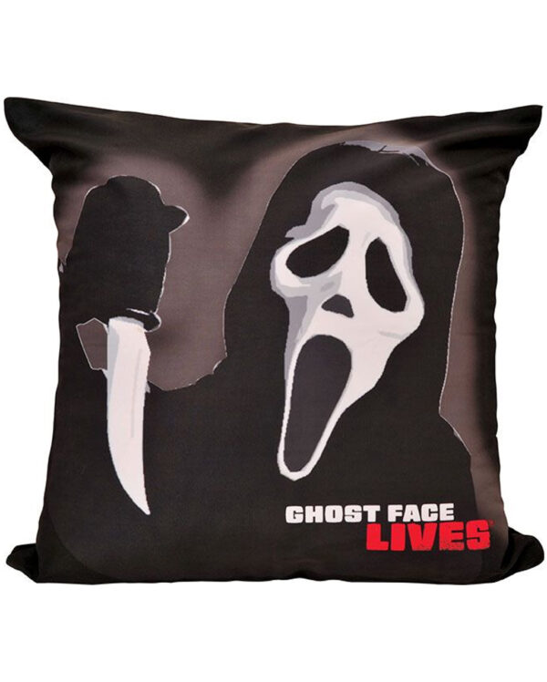 ghost face lives kissenhuelle 45x45cm ghost face lives pillow case halloween wohnaccessoire 54202