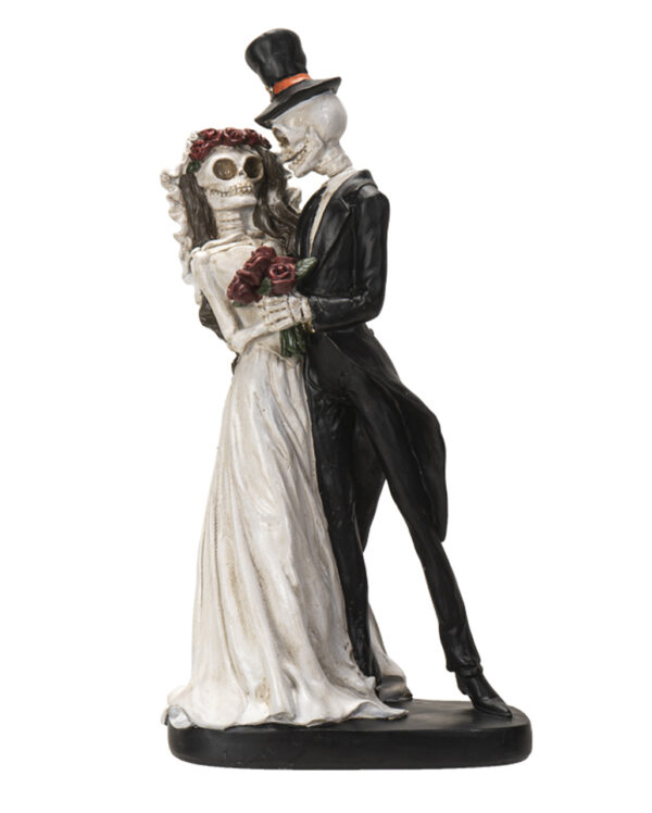 gothic skelett hochzeitspaar gothic skeleton wedding couple figurine gothic deko 54749 01