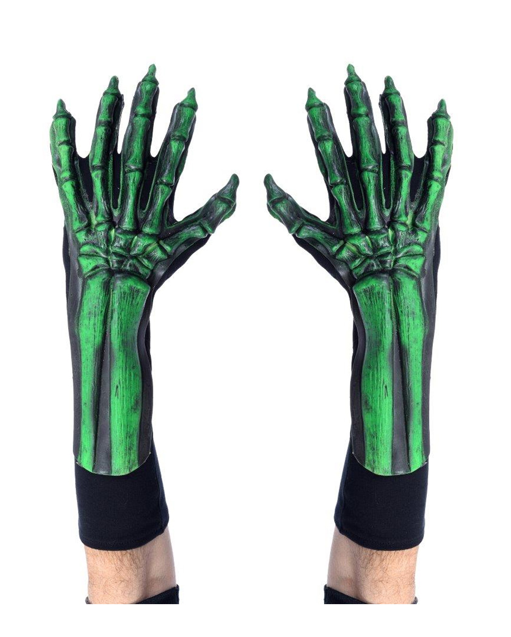 gruene skelett handschuhe uv aktiv skelett handschuhe schwarzlicht aktiv 37371 001