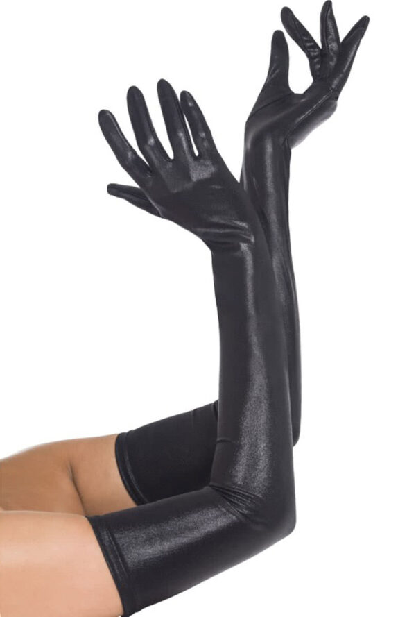 handschuhe schwarz glnzende handschuhe wetlook handschuhe lange damenhandschuhe sexy handschuhe 22102