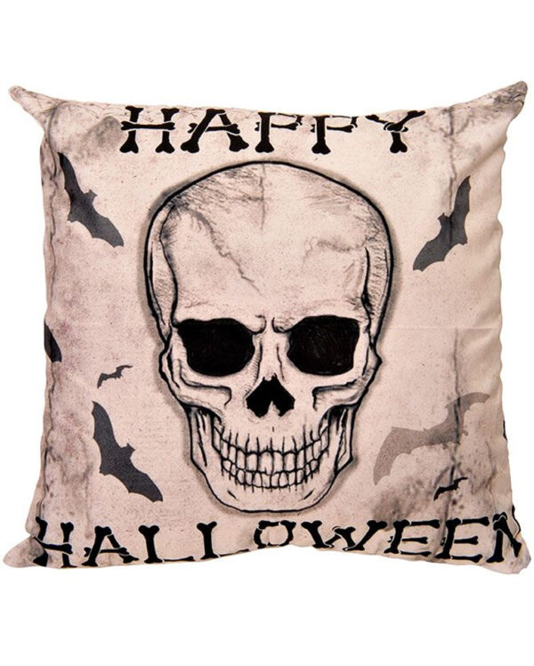 happy halloween skull kissenhuelle 45x45cm happy halloween skull pillow case halloween wohnaccessoire 54203