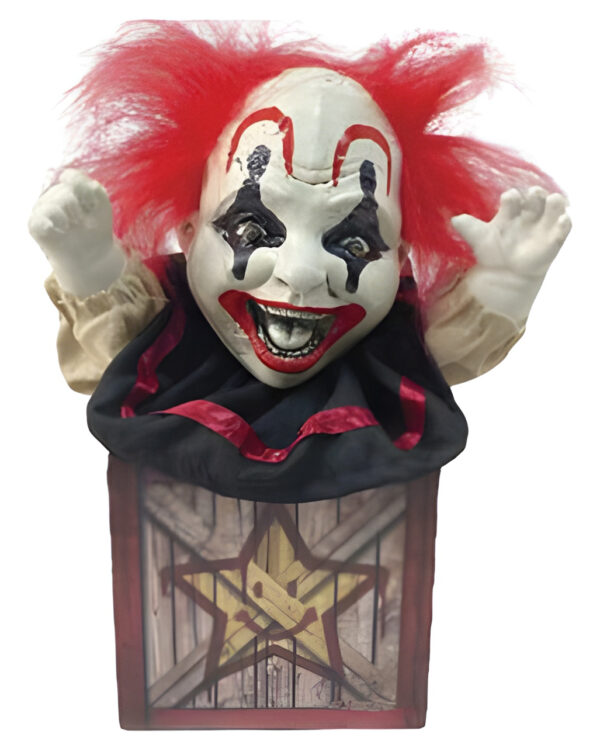 horror clown in der box tabletop animated horror clown halloween animatronic 55362 01