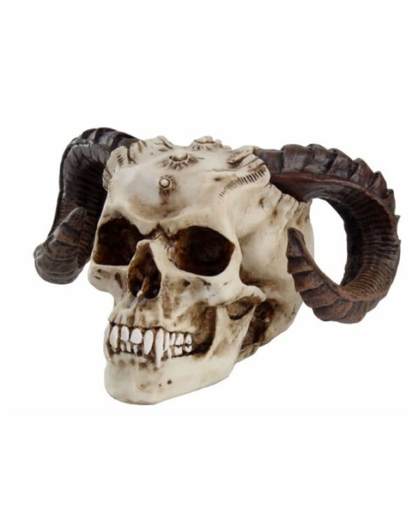 horrorshop com teufelskopf mit widderhoerner totenschaedel guenstig kaufen totenkoepfe als dekoration skull with ram horns 20346