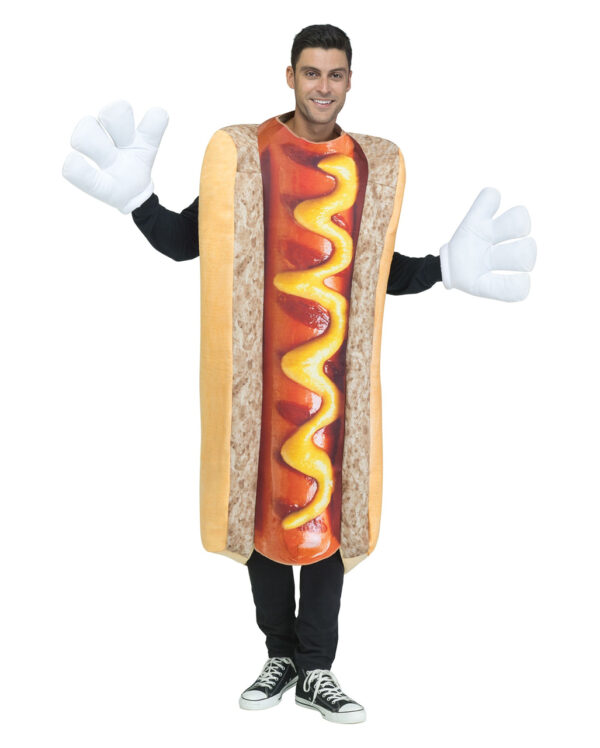 hot dog kostuem fast food verkleidung ausgefallenes kostuem photoreal hot dog costume 31317