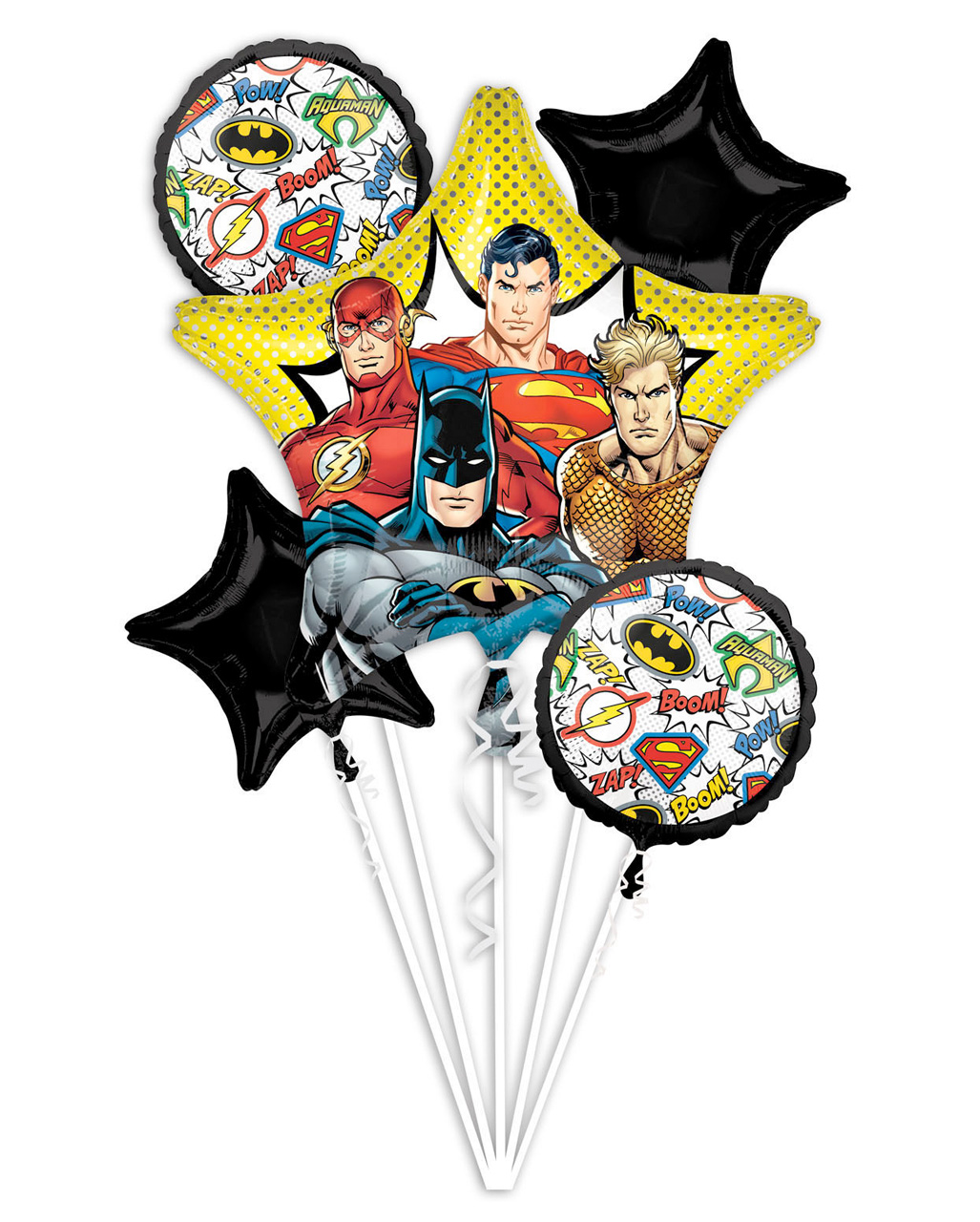 justice league dc superhelden folienballon boquet super hero foil balloon set 39710