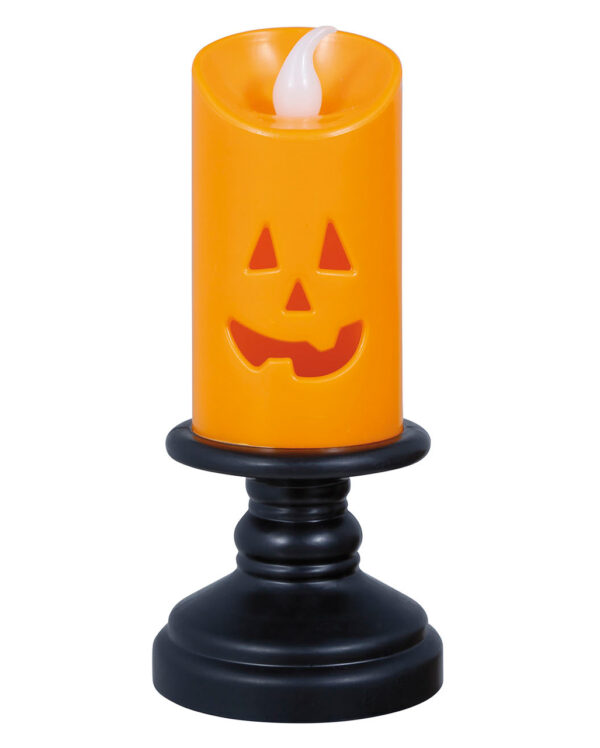 kuerbis kerze mit led pumpkin candle with led halloween kuerbis kerzenlicht kinderfreundlich 55401 1