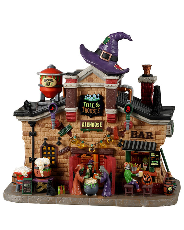 lemax spooky town toil and trouble alehous lemax spooky town muehsal und aerger bierstueberl spooky town village 55633 01