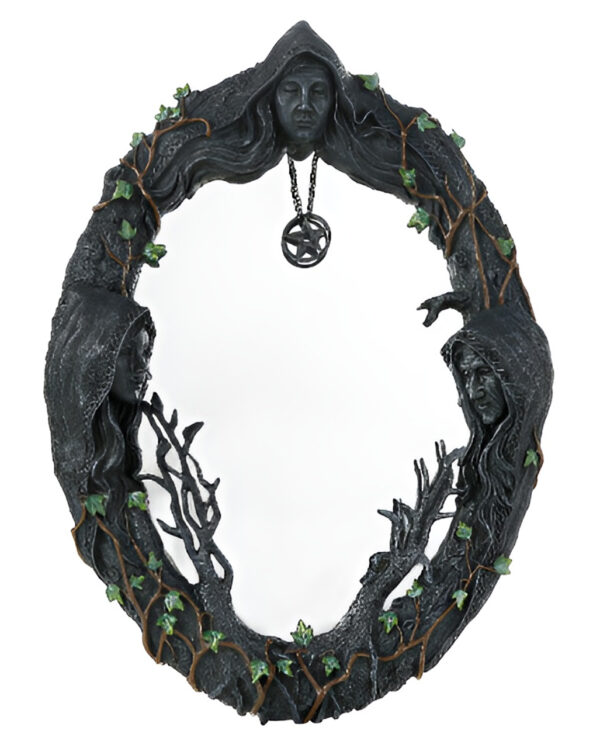 mystischer trinitaet wandspiegel mystischer wandspiegel der dreifaltigkeit mystical trinity wall mirror gothic deko 55035 01