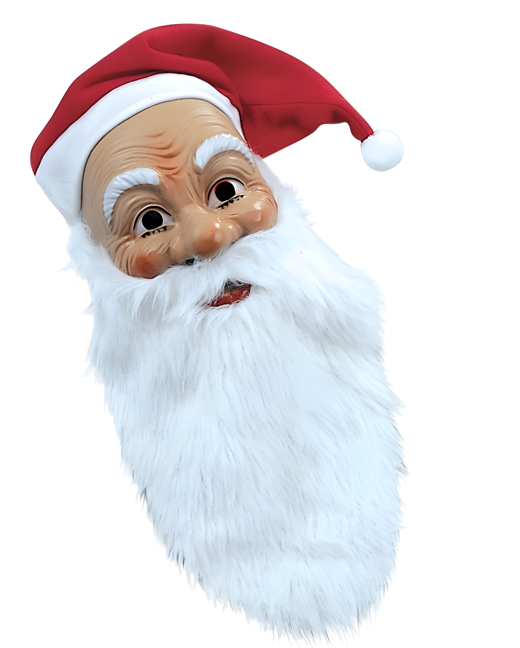nikolaus maske mit plueschbart und muetze santa claus mask with beard and hat nikolaus kostuem zubehoer 22722 01