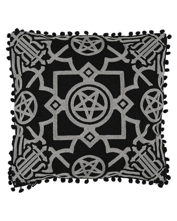 pentagramm kissenbezug blair black pentagram pillowcase blair black gothic wohnaccessoire 51477 01