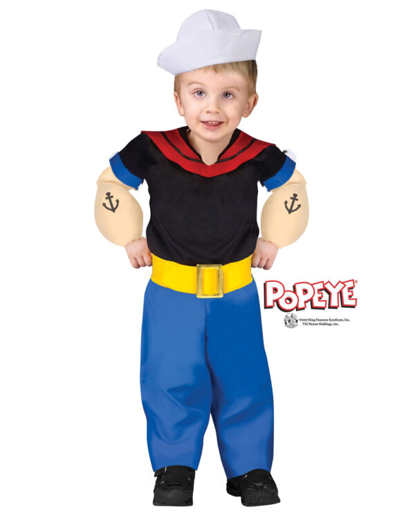 popeye der seemann kleinkinderkostuem popeye babykostuem popeye toddler costume 19903 1